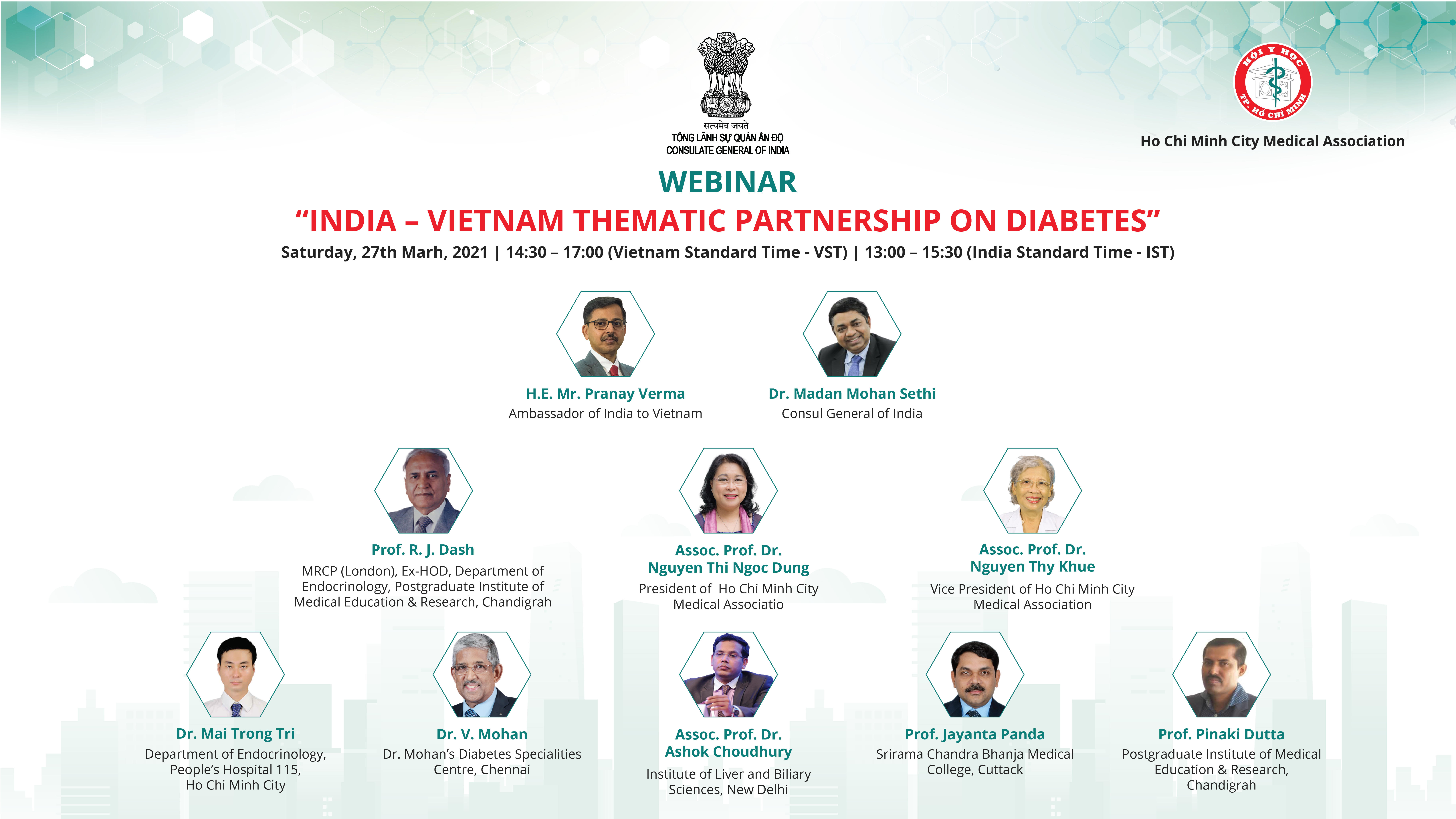 Webinar on 'India - Vietnam Thematic Partnership on Diabetes' (27th March 2021)